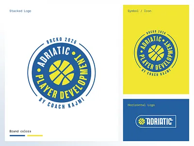 Adriatic Player Development - Basketball Camp logo design athlete basketball bosnia branding brcko camp development hoops logo logodesign logodesigner players shooting skills sports symbol training youth