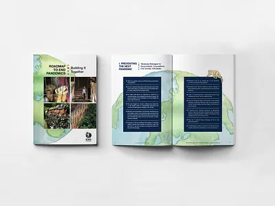 "Roadmap to End Pandemics" book design editorial design environment graphic design layout design ngo non profit