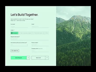Design fo Contact form agency company contact contact us creative design form graphic design input interface landing page marketing modern tech ui ux web design web3 webdesign website