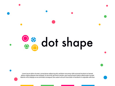 Dot Shape Logo agency branding circle clean colorful colors concept design digital dot dots idea logo minimal modern round shape simple square triangle