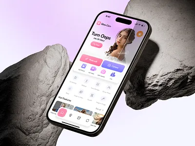 Modern AI Makeup Selfie Editor Mobile App UI ai photo editor app app design app ui beauty camera app ios app makeup app mobile app mobile app design photo editor app selfie editor app ui design ux design