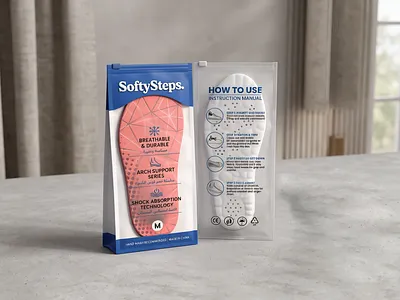 Insole Pouch Packaging | 3D Product Model | تغليف نعل الحذاء 3d 3d visualization blender 3d footwear branding insole pouch label label packaging packagedesign packaging packaging design packagingdesign print print design product packaging product presentation realistic render web design تصميم العبوات تغليف نعل