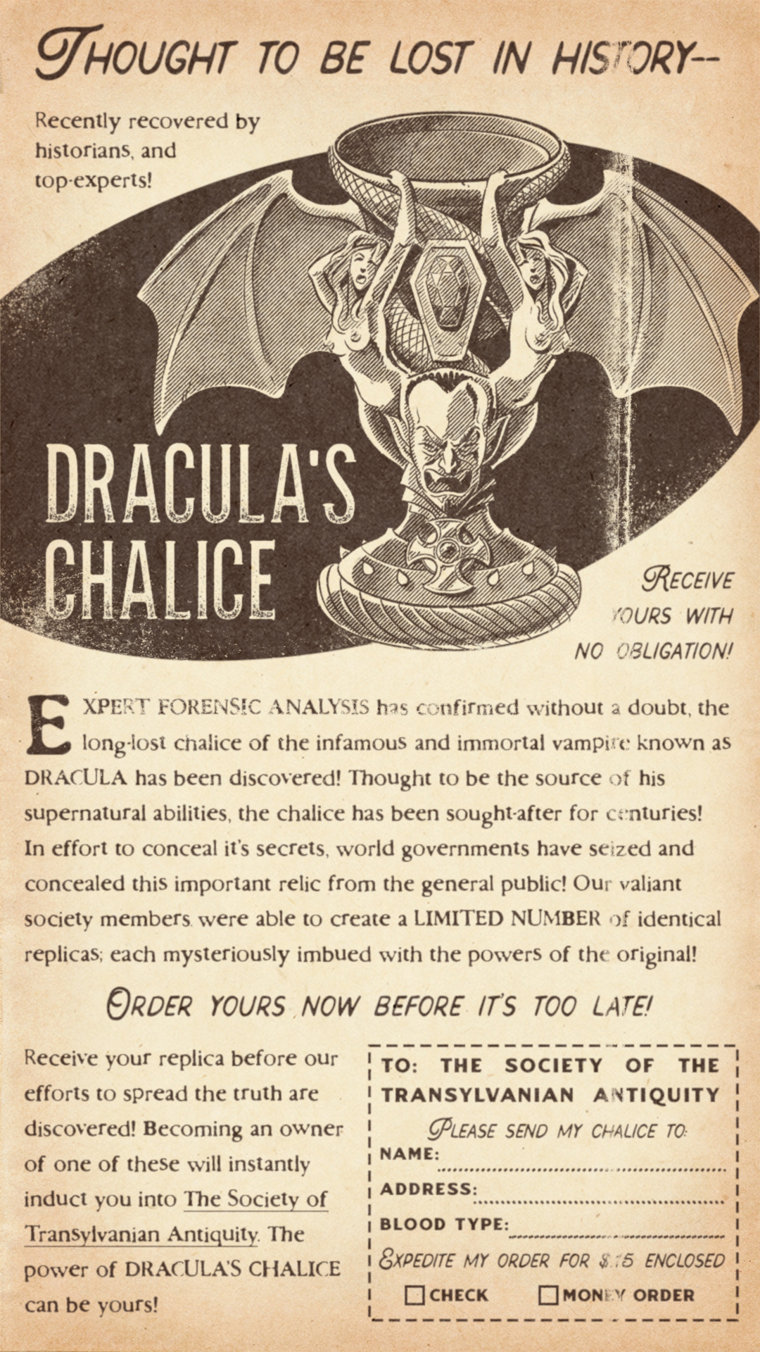 Vintage Magazine Ad advertisement blackandwhite copywriting design dracula illustration layout magazinead productillustration pulp pulpmagazine retroad retroart retrodesign retrolineart retroscifi vintagead vintagemagazine