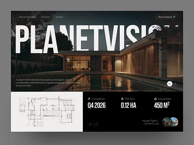 Luxury Real Estate Website UI Design architecture architecture design creative direction digital product interface design landing page luxury design minimal design modern ui premium design product design property listing property website real estate real estate website ui ux design ux design web design web ui website ui