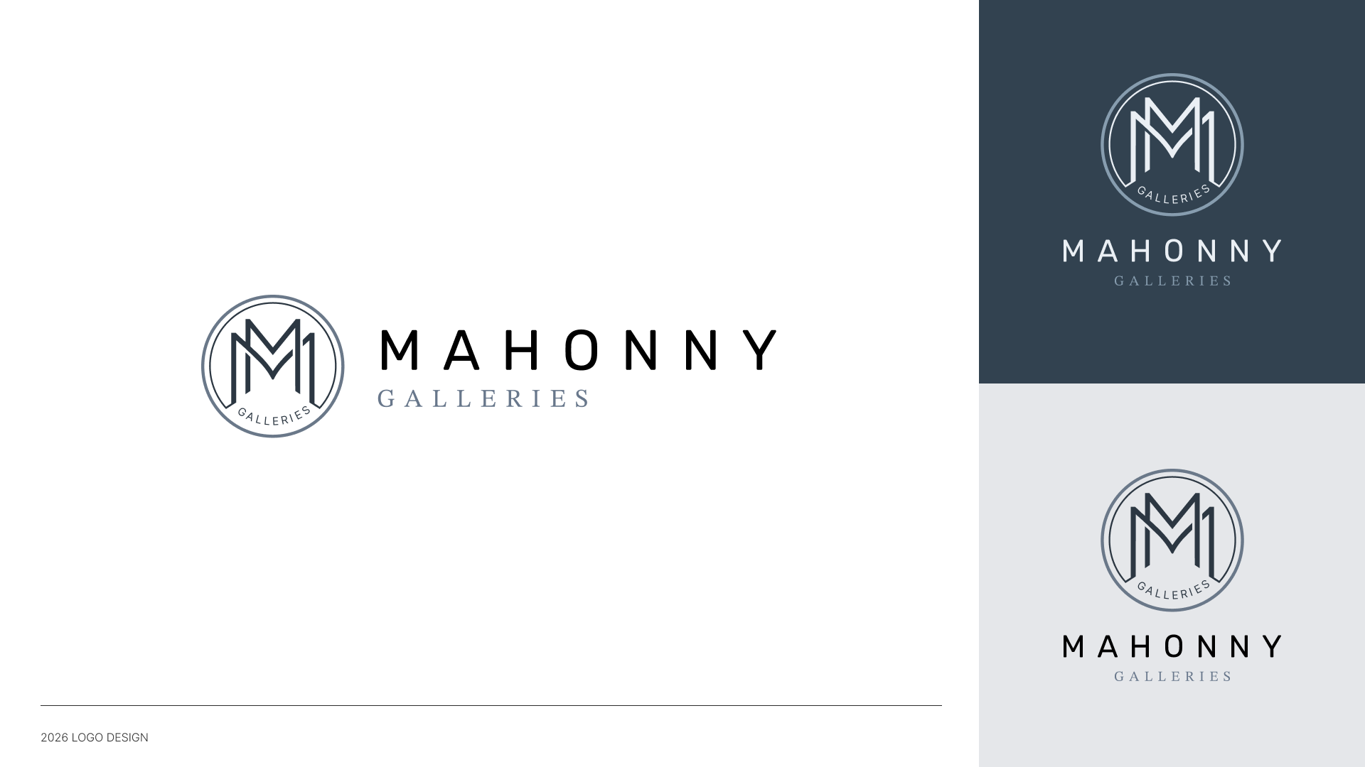 Brand Design | MAHONNY art gallery graphic design identity logo logogram minimalist typography visual