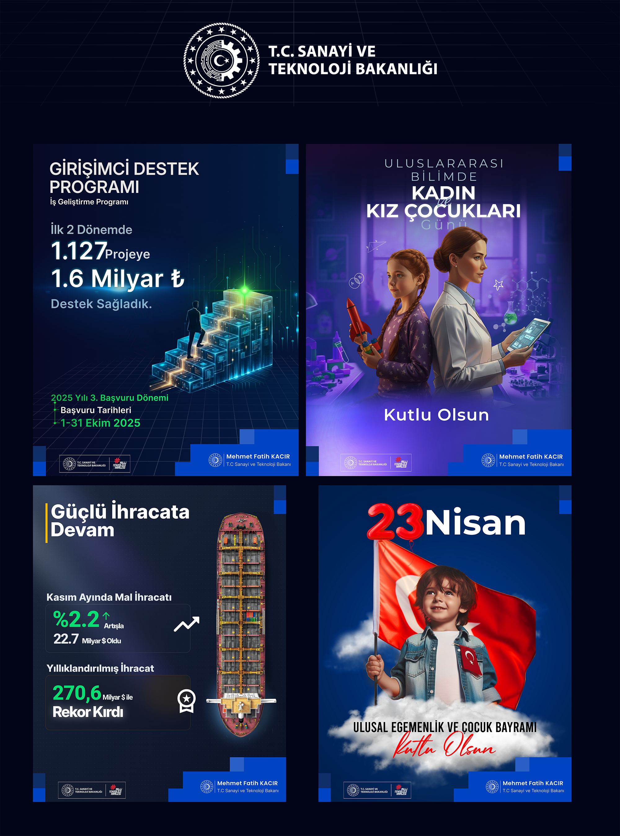 Social Media Kit - Ministry of Industry and Technology branding design figma graphic design post ui
