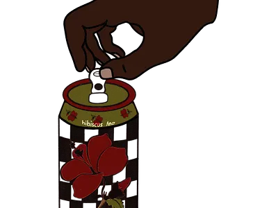 Hibiscus tea background botanical drink bottle branding can design clipart design eco friendly energy drink flat design graphic design herbal energy hibiscus tea illustration isolated logo tropical floral typography ux vector