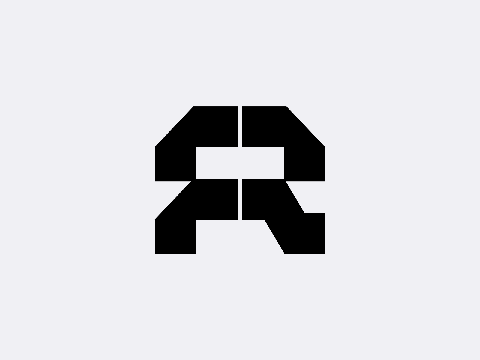 FR Logo Symbol bold brand design brand guidelines brand system brand visual identity branding corporate identity edgy futuristic icon logo logo design logo wordmark logotype minimal modern monogram symbol tech visual identity