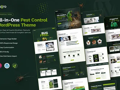 Bugro – Pest Control WordPress Theme | Official Launch exterminatorbusiness fumigationservices pestcontrolwebsite webdesign wordpresstheme