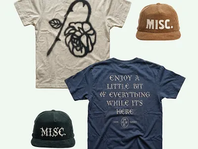 Misc. Merch graphic design hat merch shirt typography