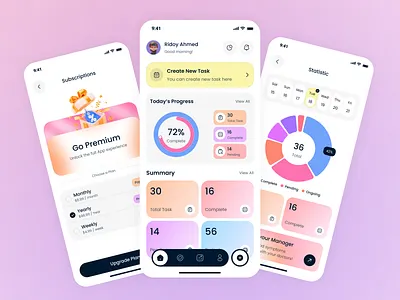 TaskFlow – Productivity & Task Management Mobile App UI ✨ ai app app design design digital product elegant finance finance app managment medical app minimalist mobile mobile app modern productivity saas task management task managment ui ux