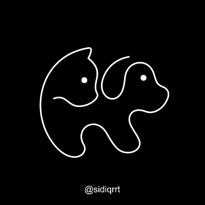 cat and dog design graphic design icon logo minimal
