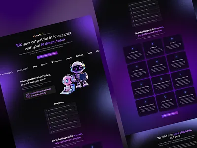 AI Landing Page ai agent ai landing page landing page purple