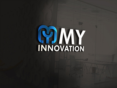 MY Innovation 3d blue branding design gradiant graphic design illustration logo vector