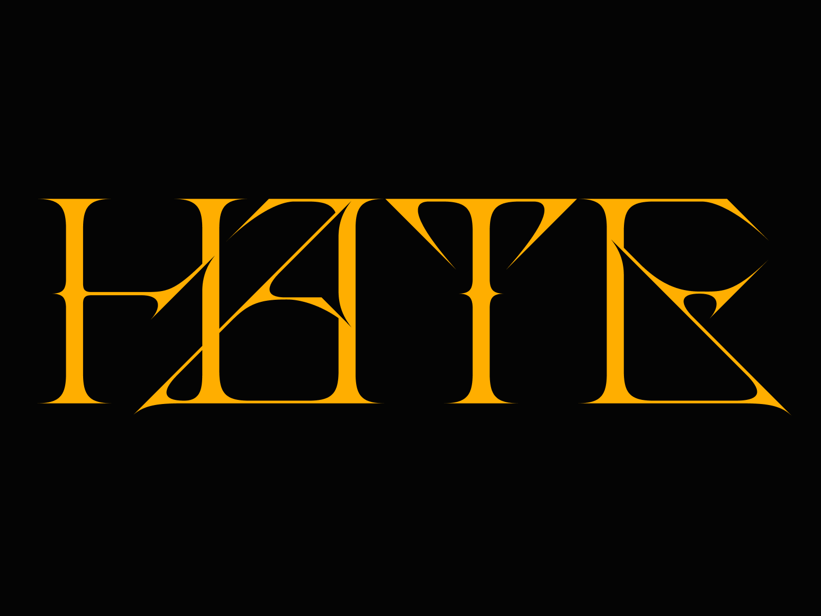 hate gothic logo logotype neo gothic type typography