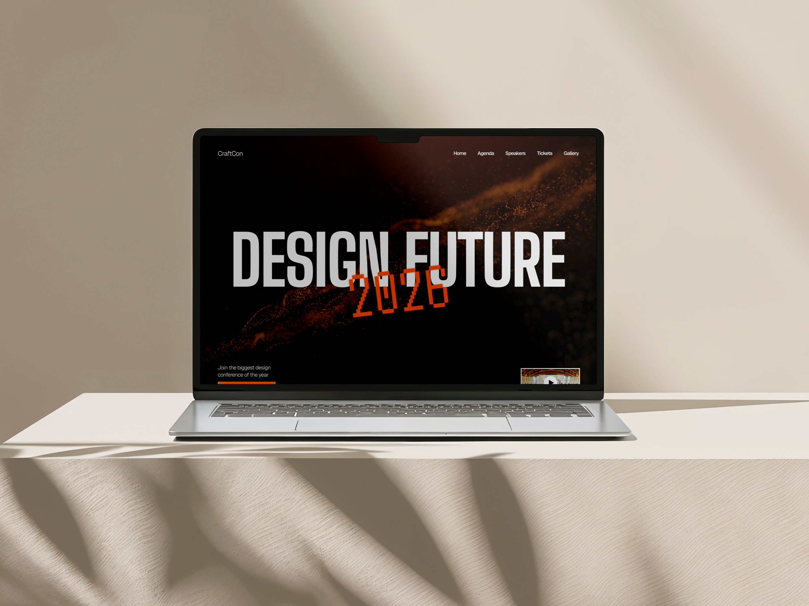 Design Conference Landing Page Hero Section UI | Web UI Design conference ui design conference digital event event landing page event website hero section hero section ui interface design landing page design modern ui product design tech conference ui ui design user interface ux design web design web ui web ui design website ui