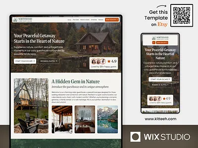 Cabin - Wix Studio Website Template accomodation apartment beautiful website cabin website chalet design hostel hotel hotel website motel short term rental website website template wix cabin wix hotel wix motel wix studio wix studio website wix studio website template