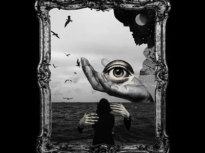 Digital Collage collage dark design studentproject ui