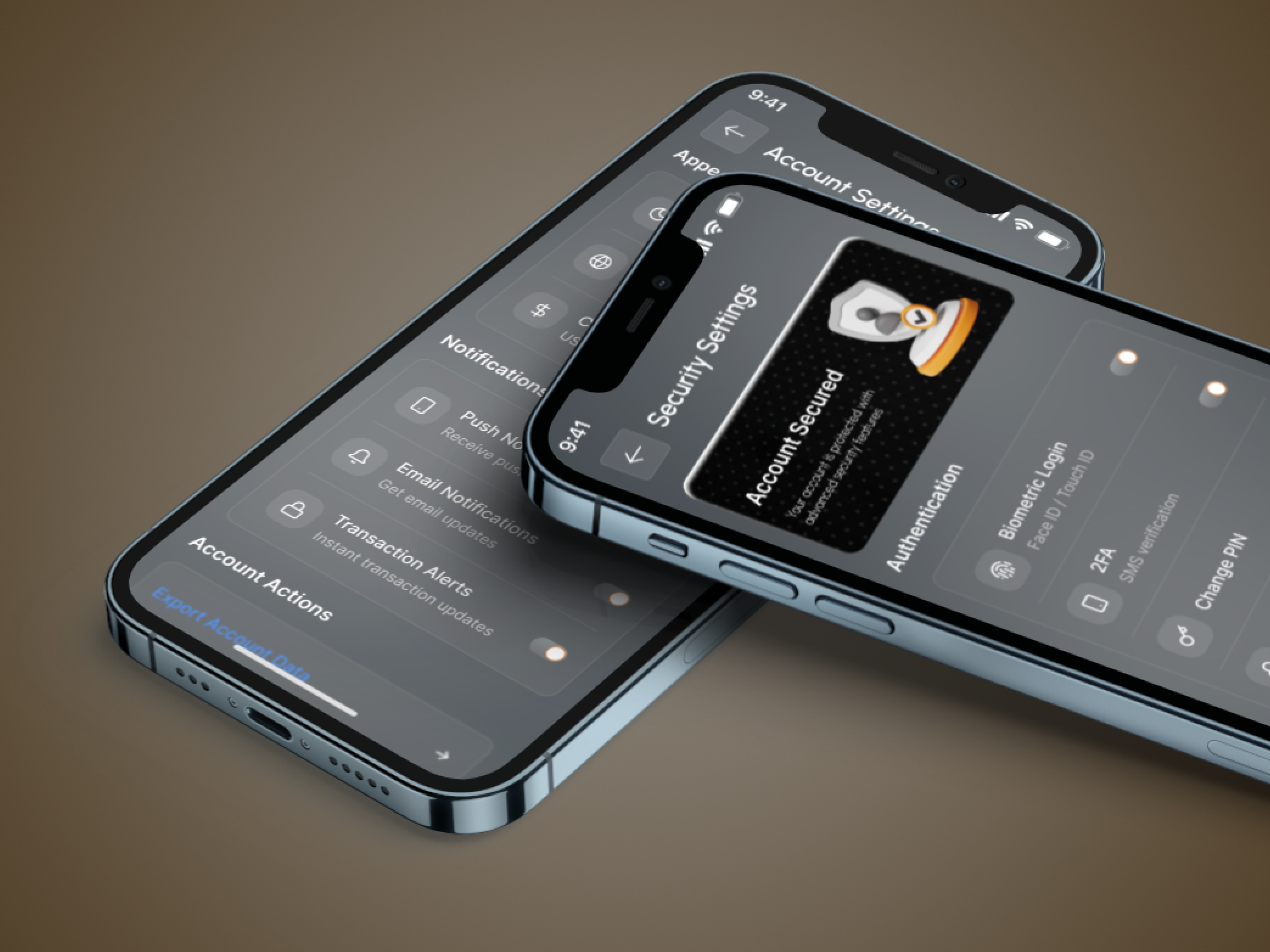 Account & Security Settings – NeoBank UI