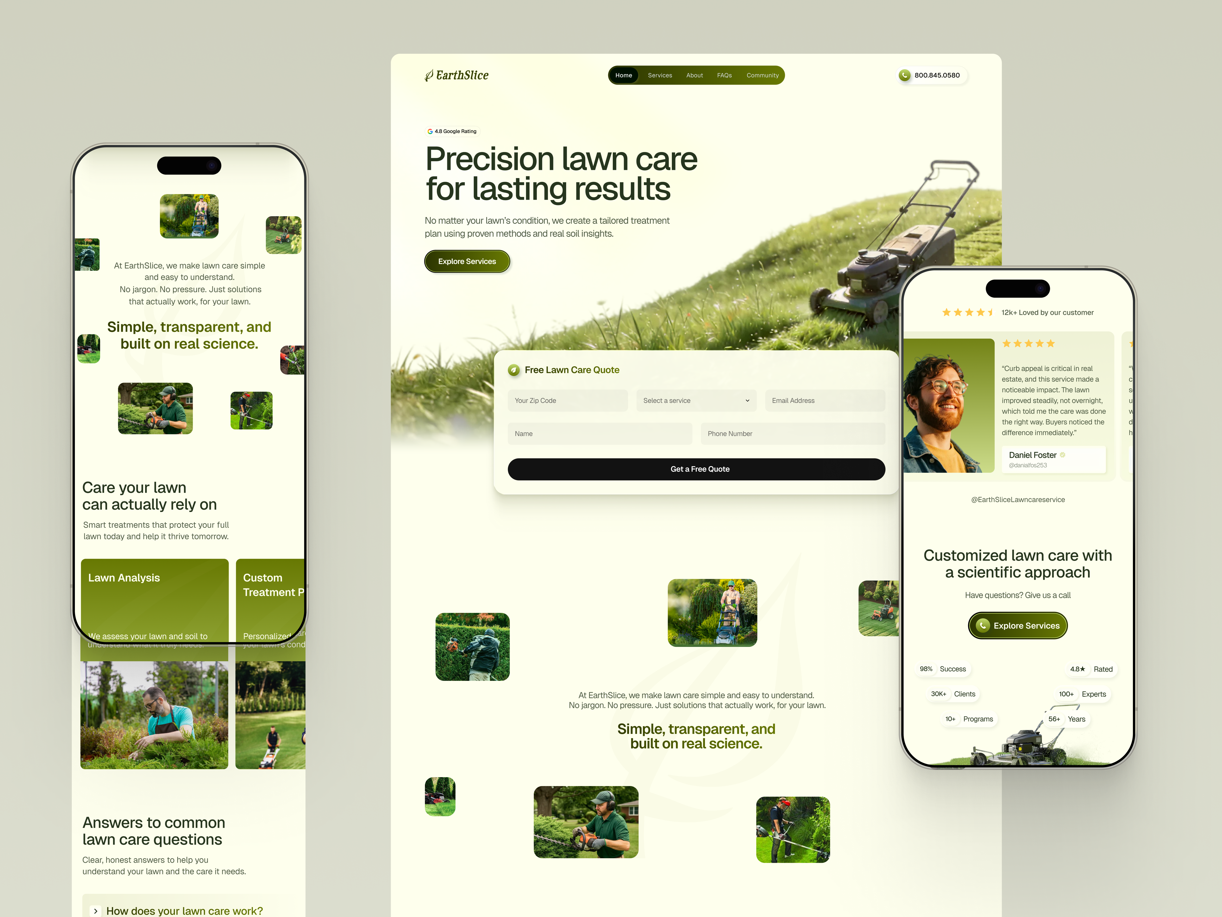 Example of Custom Website Design (3/6 Subpages)