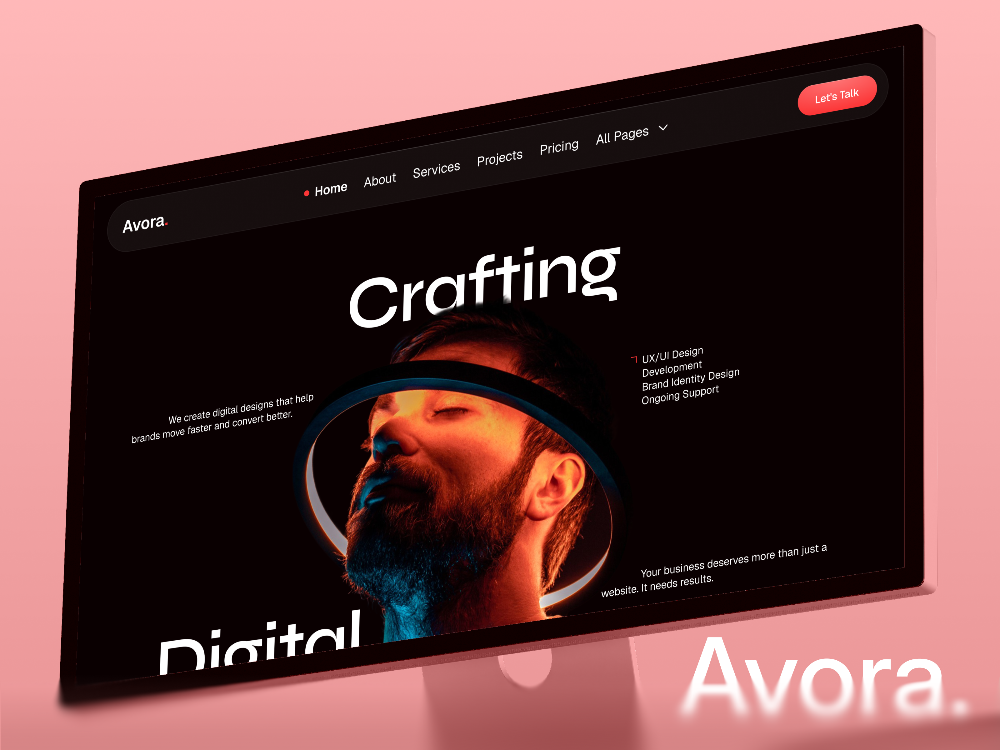 Example of Swiss-Style Agency Website Design