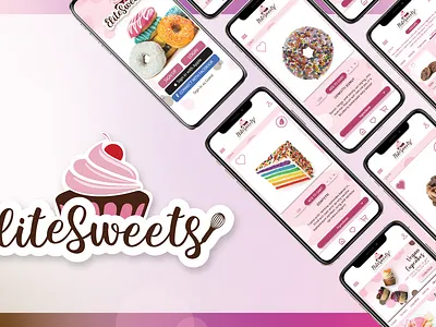 Elite Sweets app branding graphic design ux