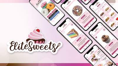 Elite Sweets app branding graphic design ux