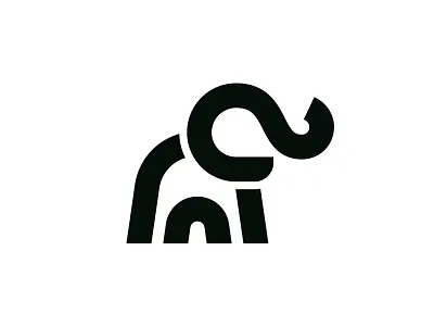 Elephant aminal facts animal black and white brand design brand identity branding elephant elephant logo geometric graphic design logo logo design logomark minimal zoo