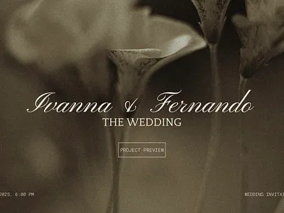 I&F - Wedding Invitation 2026 graphic design graphics inivtation wedding