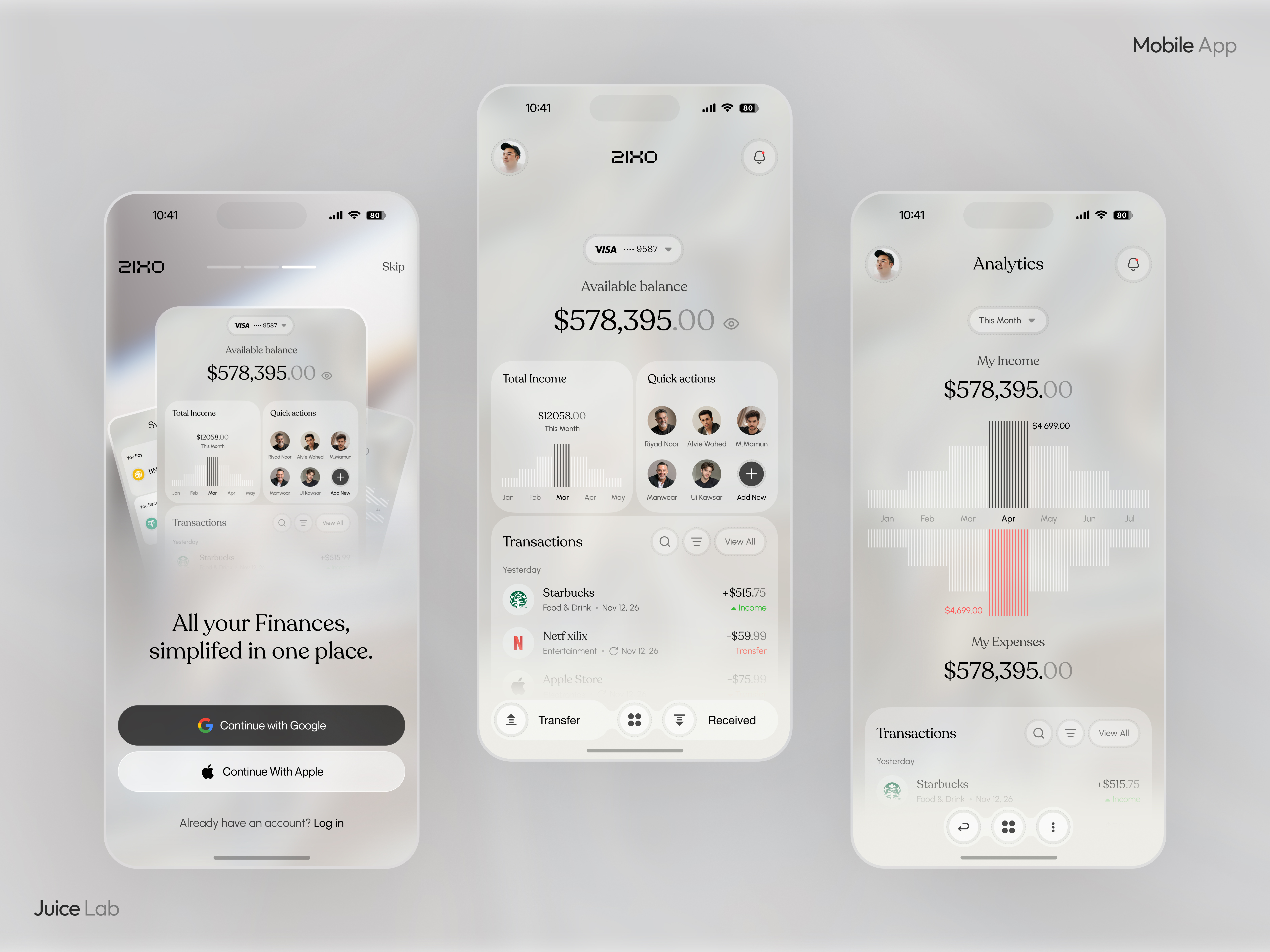 Example of Fintech & Banking App UI/UX Design