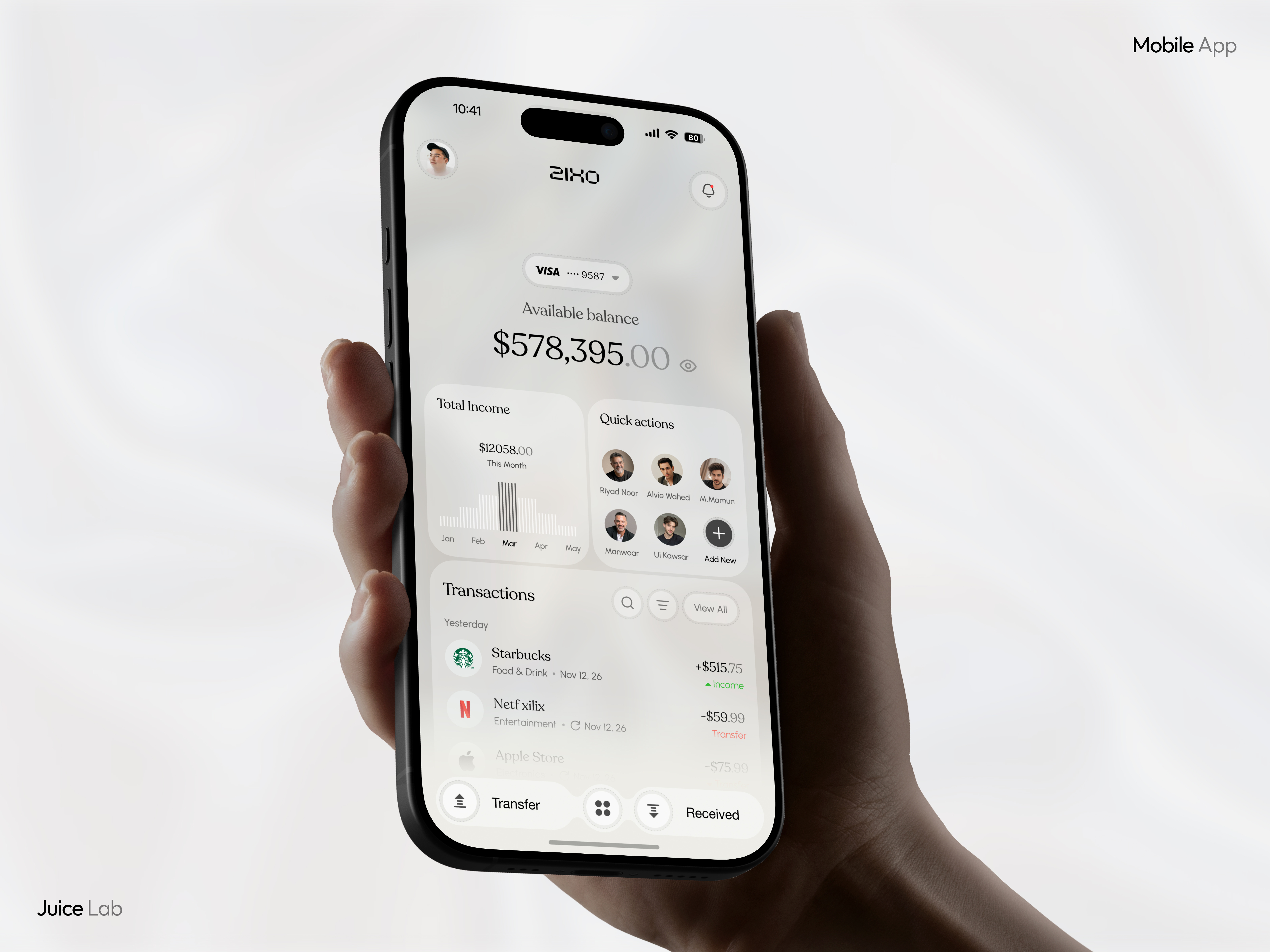 Example of Fintech & Banking App UI/UX Design