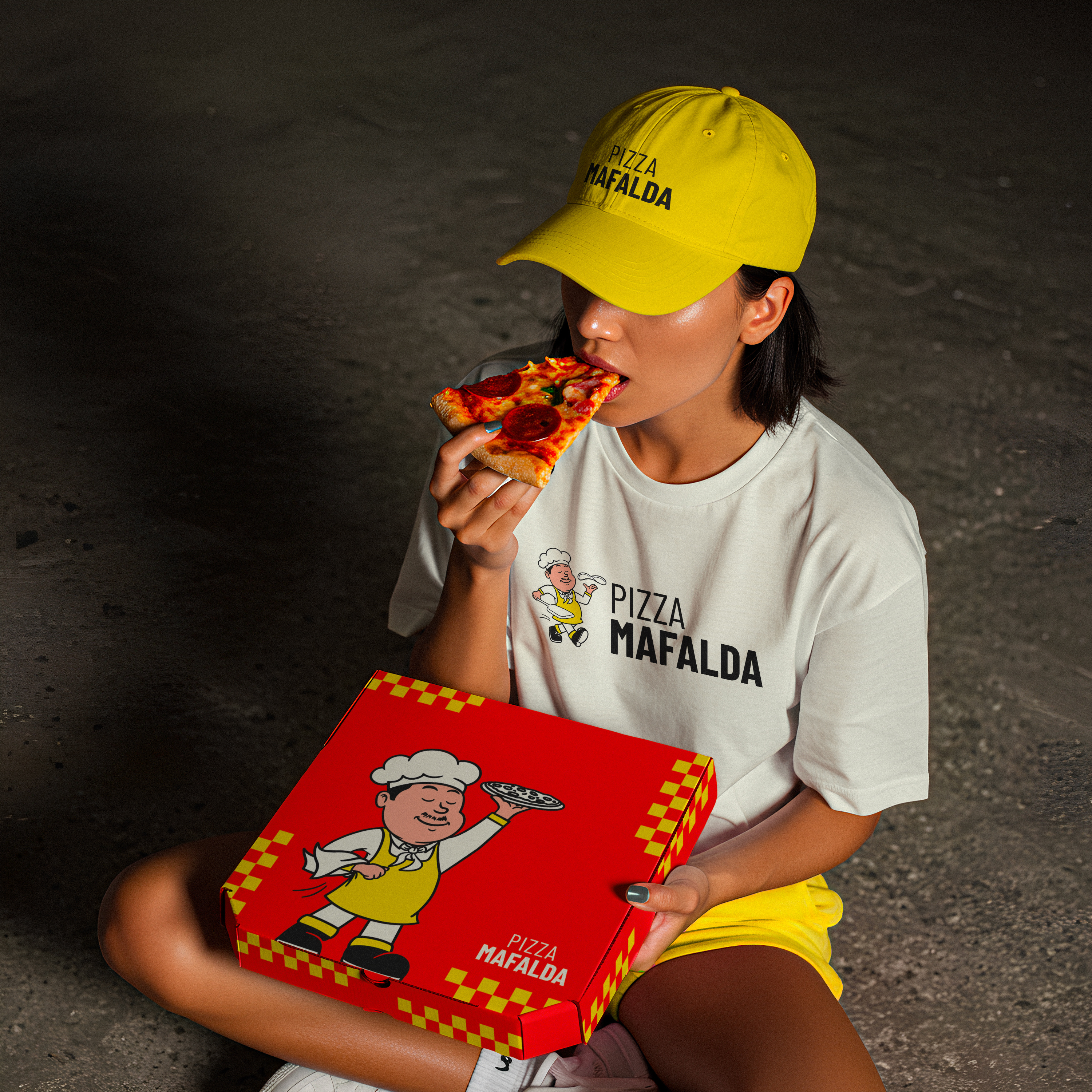 Pizza Mafalda Brand Identity brand identity branding design food graphic design logo packaging pizza social media social media templates