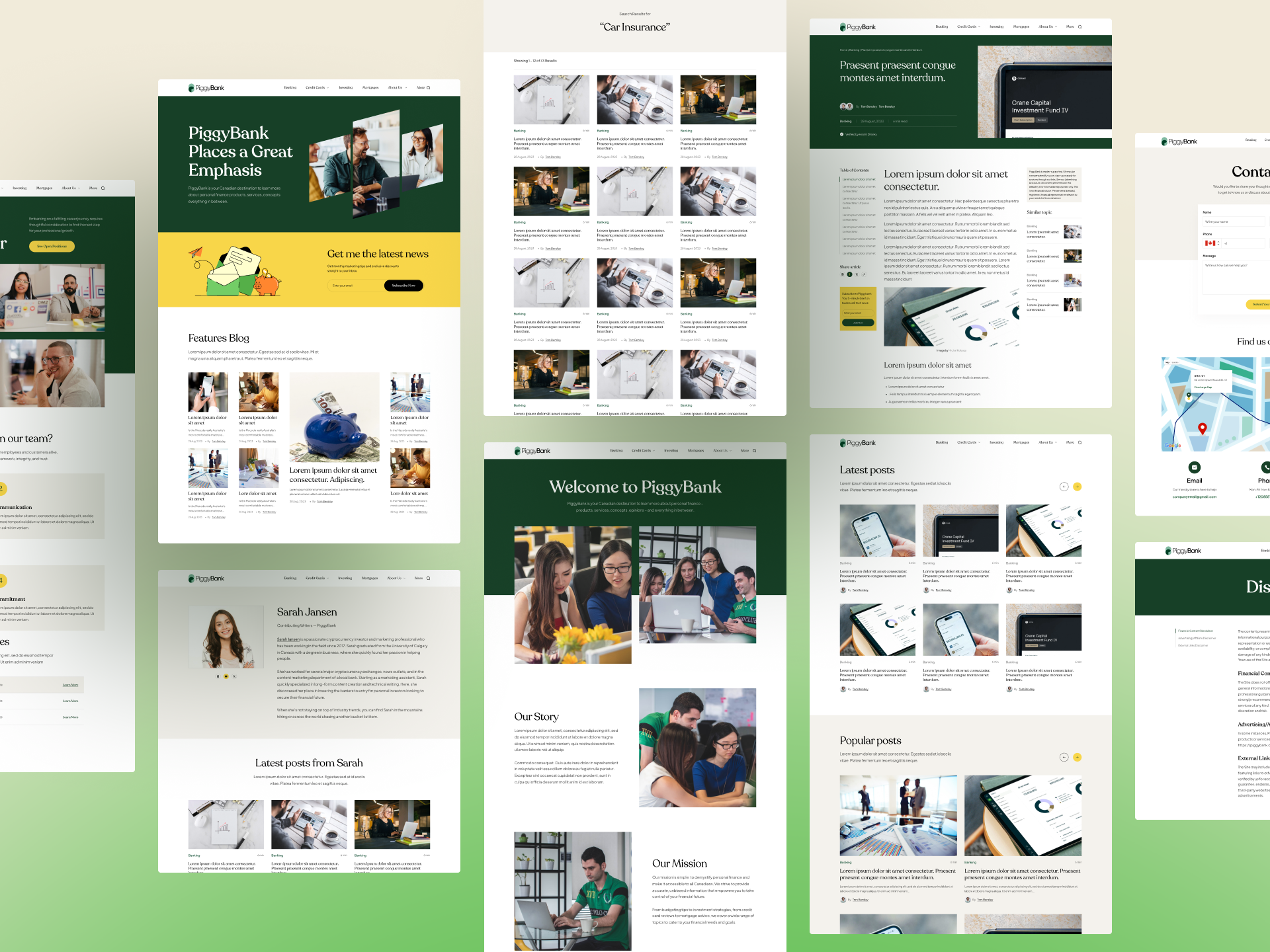 PiggyBank Blog Website Redesign awe blog piggybank redesign service startup ui ux web