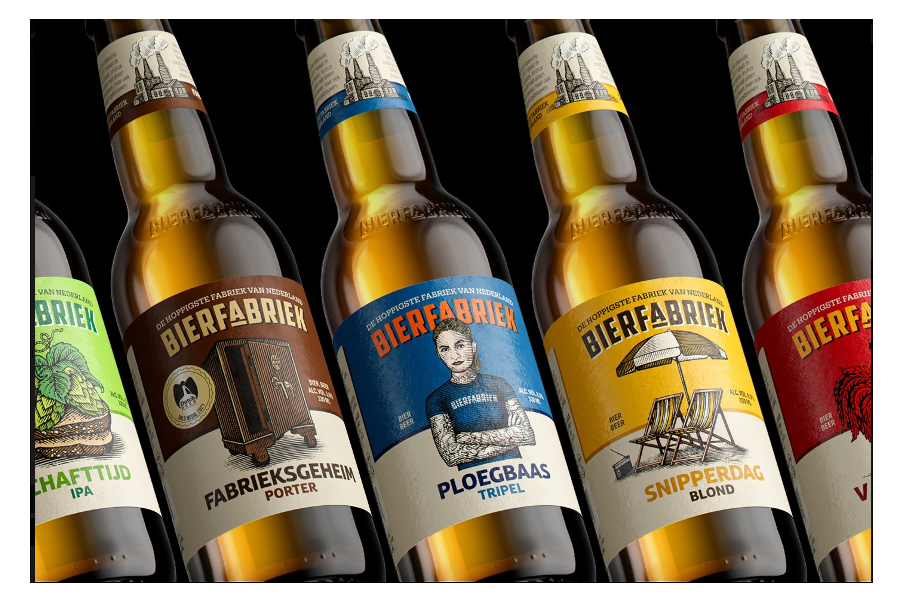 Bierfabriek Labels Illustrated by Steven Noble artwork beer beer labels branding design engraving etching illustration line art packaging art scratchboard steven noble woodcut