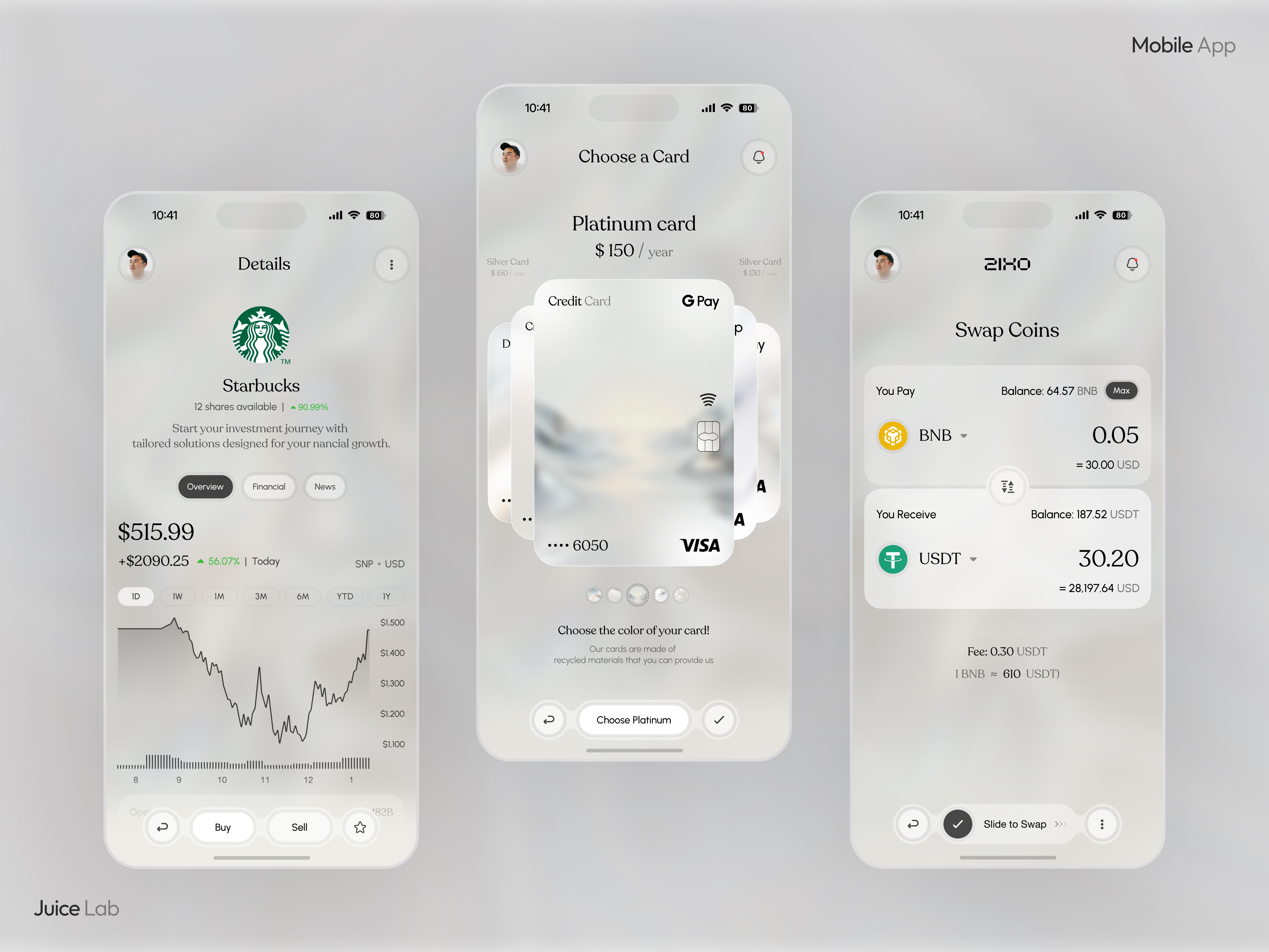 Example of Fintech & Banking App UI/UX Design
