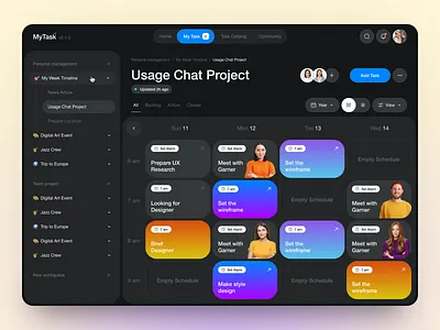 Task Management Web Application app application dashboard product task ui ux web design