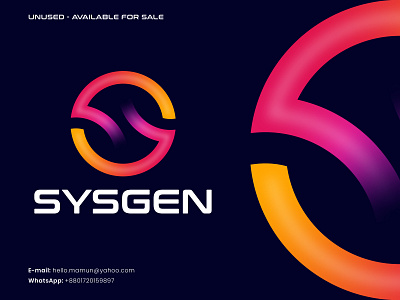 Minimalist, Modern S Letter SYSGEN Logo, Branding Design. a b c d e f g h i j k l m n best logo branding digital logo gradient identity letter m logo lettering logo logo design logo designer meta metaverse modern logo o p q r s t u v w x y z popular logo tech logo technology