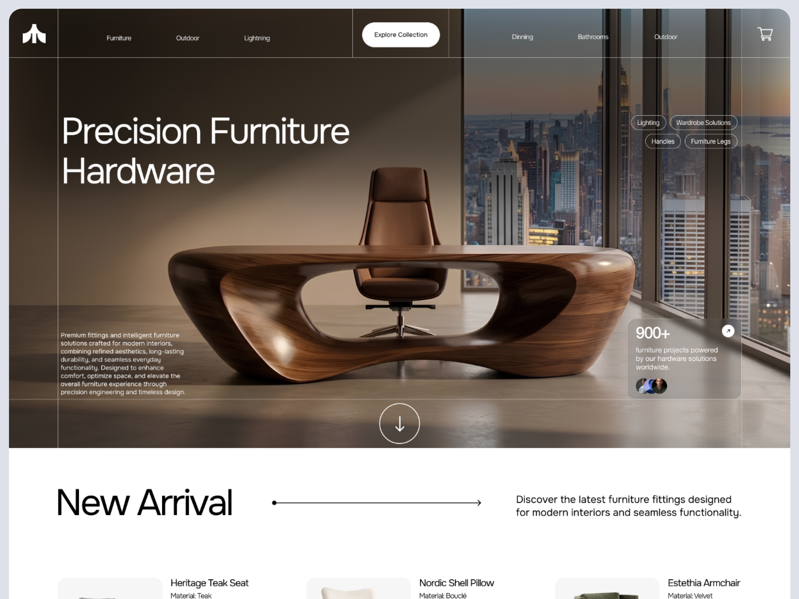 Munoa - Furniture Landing Page e comerce furniture landing page ui ux web design webdesign website