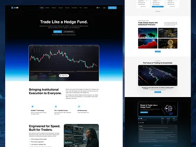XyloFX - Trading Platform ai trading crypto finance financial fintech forex trading future trading hedge fund investment landing page landing page ui prop trading proprietary startup trading trading broker trading platform uiux web design