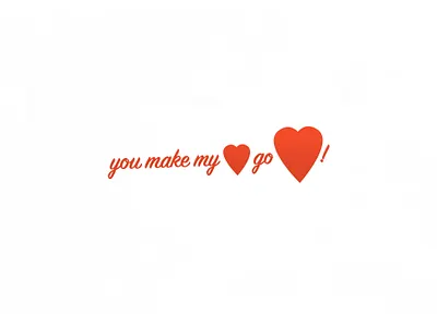 You Make My Heart | Typographical Poster graphics heart illustration poster sans serif simple text type typography words