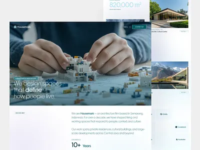Housemark - Architecture Agency Website agency website architecture architecture website clean ui construction corporate design editorial design landing page luxury design minimal portfolio website property real estate ui uidesign uiux ux ux design web design website design