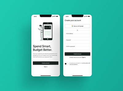 A financial management app app design mobile ui ux