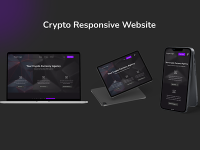 Crypto Website (Responsive) ui ui web ui web design uiux uiux design user interface design web design