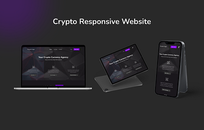 Crypto Website (Responsive) ui ui web ui web design uiux uiux design user interface design web design