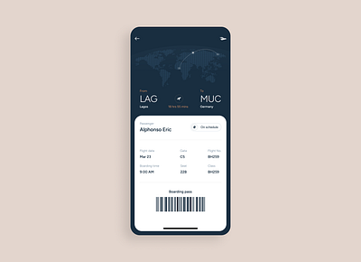 Boarding pass app design mobile ui ux