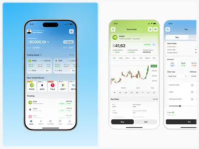 TradeFlow - Trading Mobile App dashboard dashboard ui digital product finance dasboard finannce graphic design interface invesment ui investment investment app mobile app mobile ui product design stock app stock dashboard stock market trading trading app ui user interface