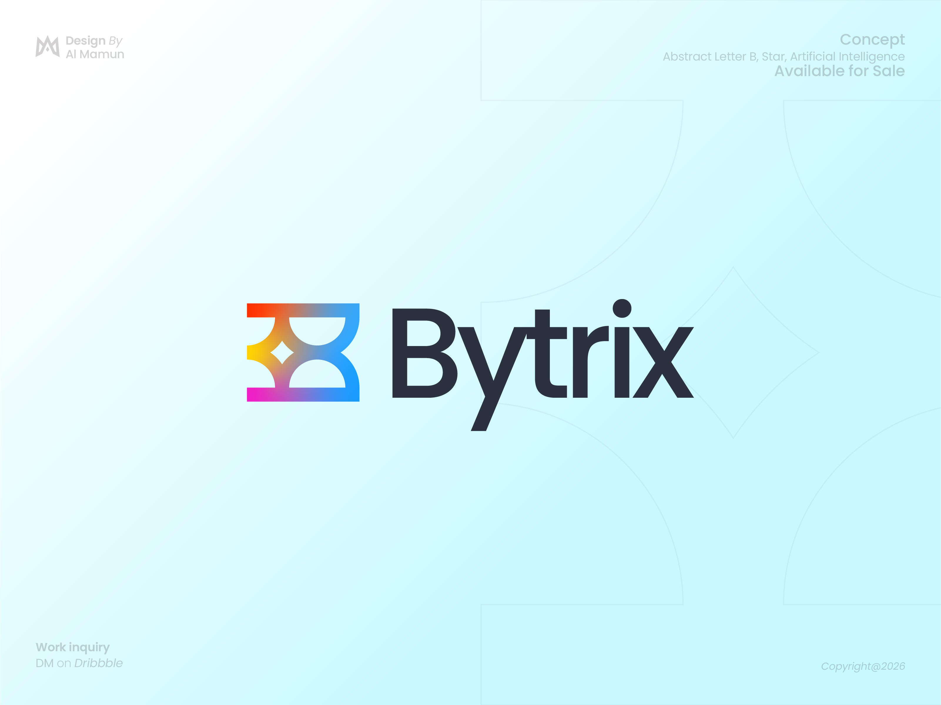 Bytrix AI Logo Design | Futuristic B Letter Modern Tech Branding abstract logo ai logo artificial intelligence brand identity clean logo fintech logo futuristic logo geometric logo innovation letter b logo minimal logo modern branding modern startup monogram logo premium branding saas branding smart technology startup branding tech logo visual identity