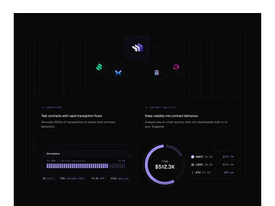 Contract — Simulation Analytics analytics bockchains clean ui contract staging dark mode dashboard developer graphic design interface design landing page morva labs product design productivity saas simulation ui ui design ui ux web design website
