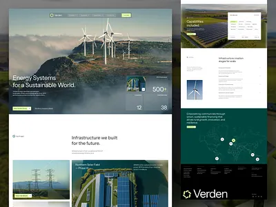 Verden — Sustainable Energy Technology Corporate Website Design clean company website corporate website editorial design editorial website energy company grid layout landing page minimalist modern website renewable energy solar sustainability sustainability website sustainable website ui ui design web design website website design