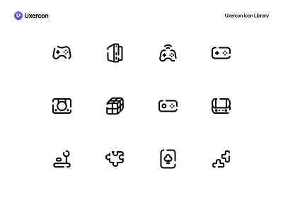 Gaming - Uxercon Icon Library action game design figma game game design gaming gaming app gaming icon gaming logo icon icon design iconography illustration logo online game technology ui uiux ux uxercon